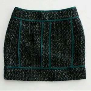 J. Crew emerald green mini skirt